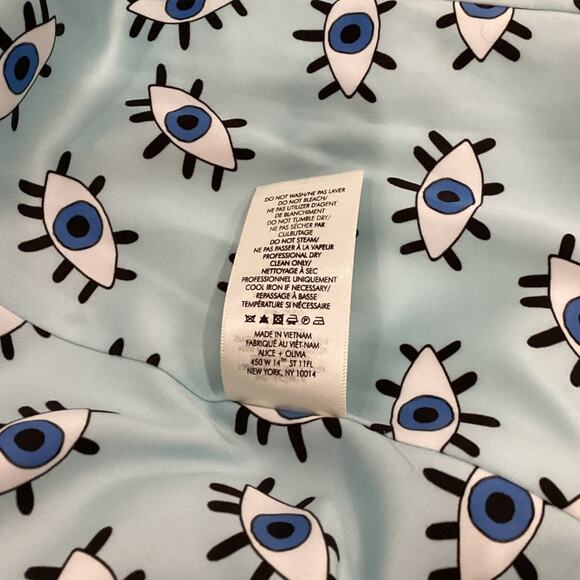 Alice + Olivia Skye Trumpet Sleeve Boyfriend Blazer Powder Blue Size Small NWT - Picture 14 of 15